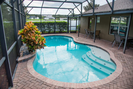 Private swimming pool at Jameson Cozy Place vacation rental Ocoee Florida near Disney